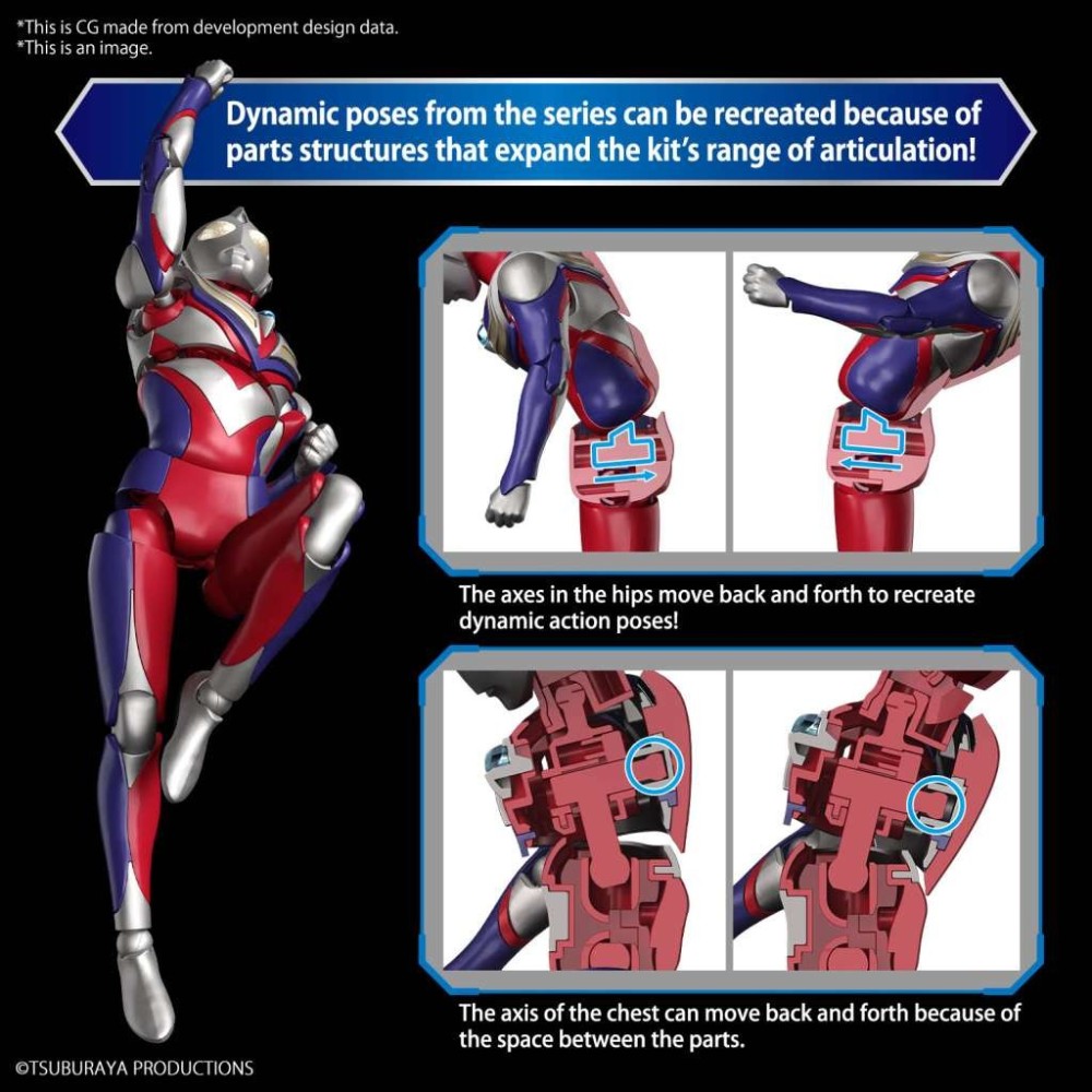 FIGURE RISE ULTRAMAN TIGA MULTI TYPE MODEL KIT ACTION FIGURE BANDAI