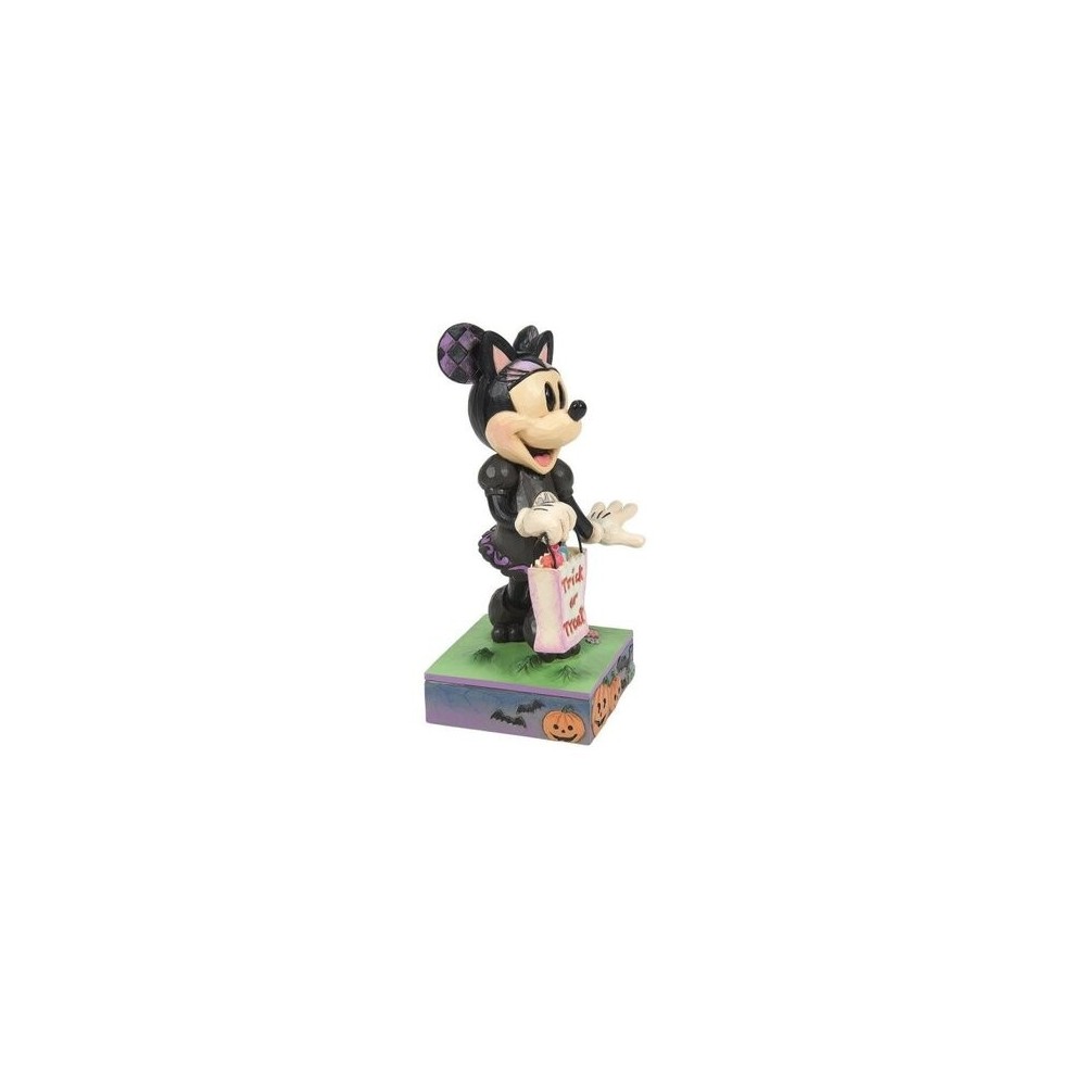 DISNEY TRADITIONS MINNIE CON COSTUME DA GATTO STATUA FIGURE ENESCO