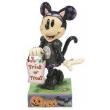 DISNEY TRADITIONS MINNIE CON COSTUME DA GATTO STATUA FIGURE ENESCO