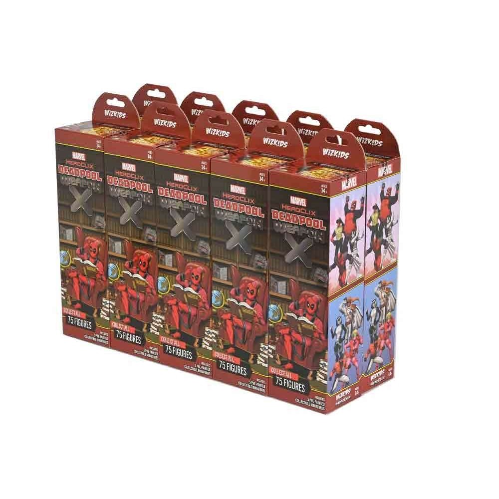 MARVEL COMICS HEROCLIX DEADPOOL WEAPON X 10X BOOSTER BRICK WIZKIDS