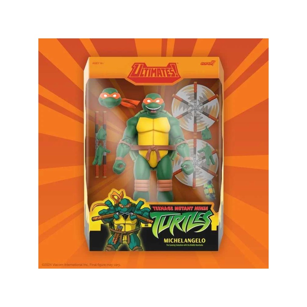 SUPER7 TEENAGE MUTANT NINJA TURTLES 2003 ULTIMATE MICHELANGELO ACTION FIGURE