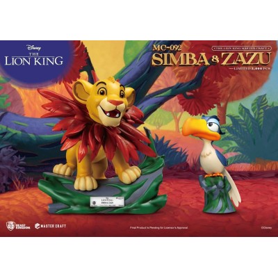 IL RE LEONE SIMBA E ZAZU MASTER CRAFT STATUA RESINA FIGURE BEAST KINGDOM