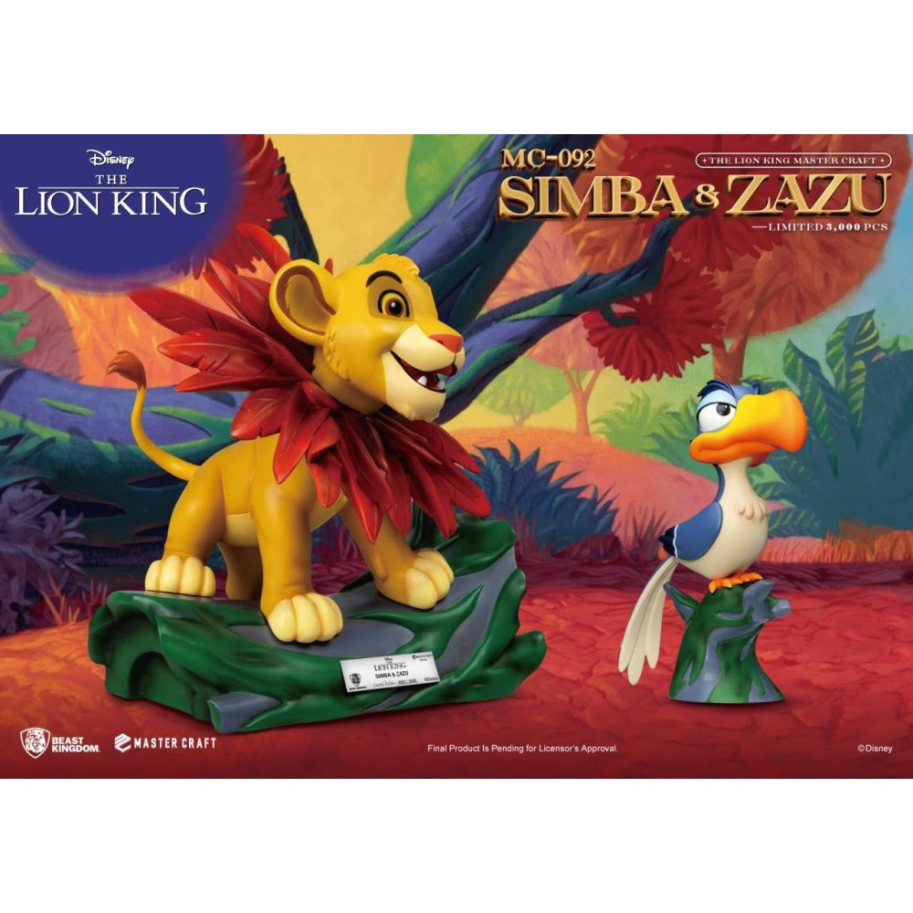 BEAST KINGDOM THE LION KING SIMBA AND ZAZU MASTER CRAFT STATUE RESIN FIGURE