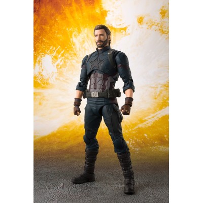 AVENGERS INFINITY WAR - CAPTAIN AMERICA + TAMASHII EFFECT EXPLOSION S.H. FIGUARTS ACTION FIGURE BANDAI