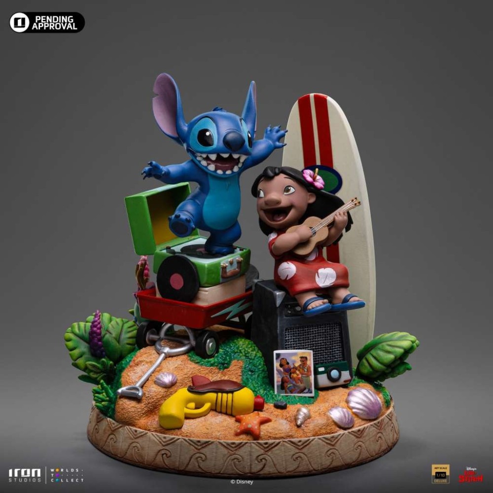 IRON STUDIOS DISNEY CLASSICS LILO AND STITCH ART SCALE DELUXE STATUE FIGURE