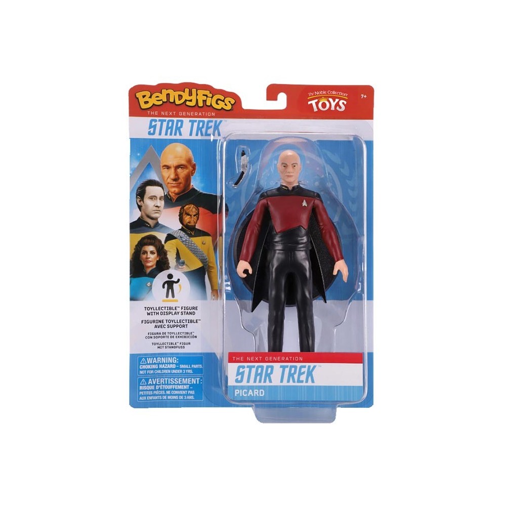 NOBLE COLLECTIONS STAR TREK THE NEXT GENERATION BENDYFIGS PICARD ACTION FIGURE
