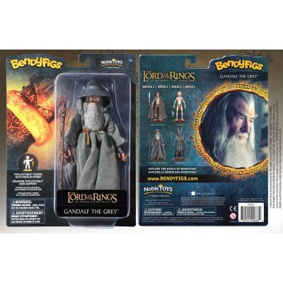 THE LORD OF THE RINGS GANDALF BENDYFIGS ACTION FIGURE NOBLE COLLECTIONS