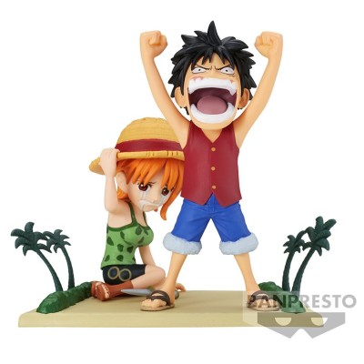ONE PIECE WCF LOG STORIES LUFFY E NAMI STATUA FIGURE BANPRESTO