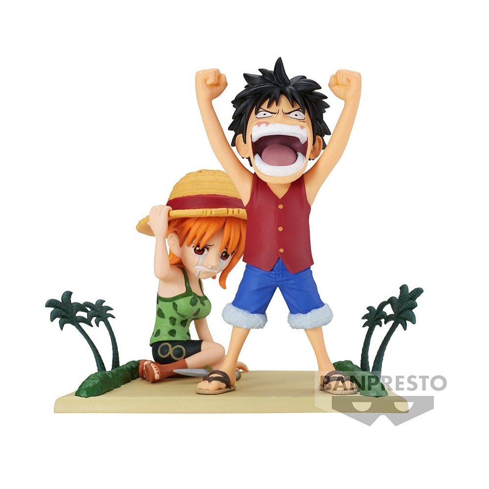 BANPRESTO ONE PIECE WCF LOG STORIES LUFFY AND NAMI STATUE FIGURE