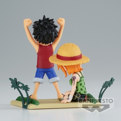 BANPRESTO ONE PIECE WCF LOG STORIES LUFFY AND NAMI STATUE FIGURE