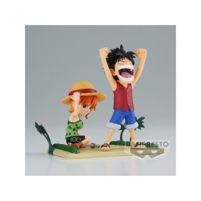 ONE PIECE WCF LOG STORIES LUFFY E NAMI STATUA FIGURE BANPRESTO