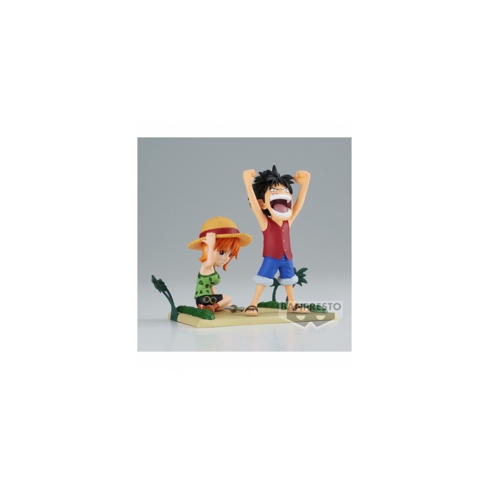 BANPRESTO ONE PIECE WCF LOG STORIES LUFFY AND NAMI STATUE FIGURE
