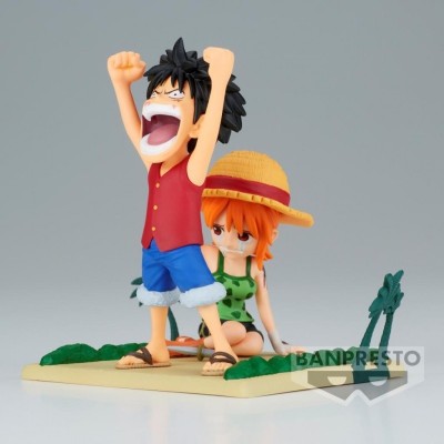 BANPRESTO ONE PIECE WCF LOG STORIES LUFFY AND NAMI STATUE FIGURE