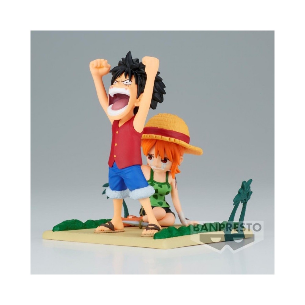 BANPRESTO ONE PIECE WCF LOG STORIES LUFFY AND NAMI STATUE FIGURE