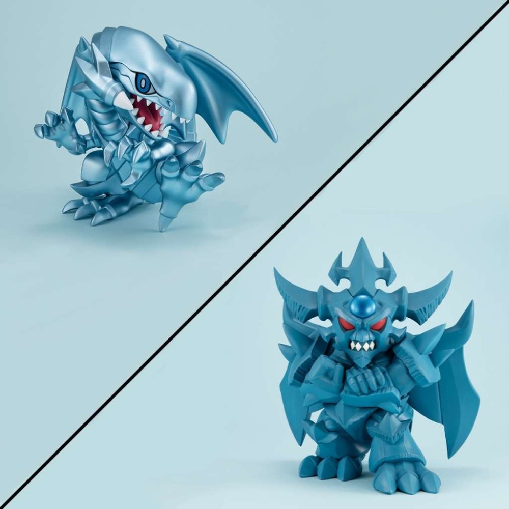 MEGAHOUSE YU-GI-OH MEGATOON BLUE EYES WHITE DRAGON + OBELISK THE TORMENTOR MINI FIGURES