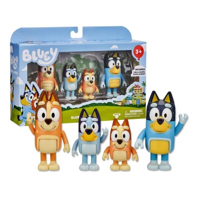 MOOSE TOYS BLUEY AND FAMILY 4-PACK ACTION FIGURES