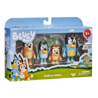 MOOSE TOYS BLUEY AND FAMILY 4-PACK ACTION FIGURES