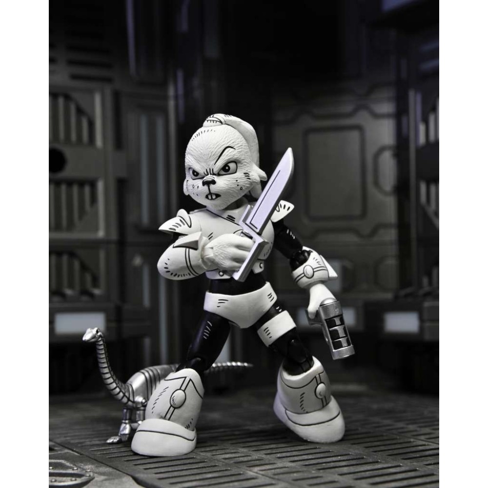 SAMURAI USAGI YOJIMBO SPACE ADVENTURES BLACK & WHITE ACTION FIGURE NECA