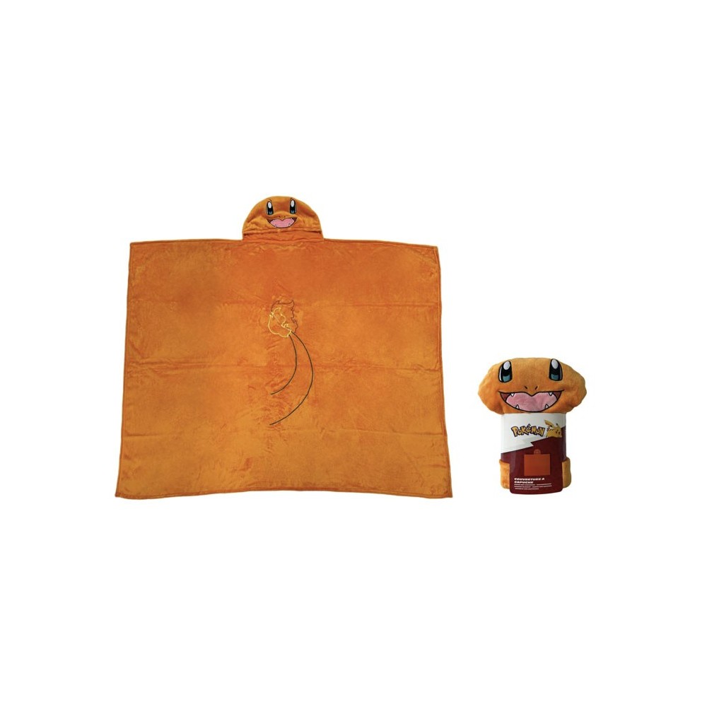 LYO POKEMON CHARMANDER FLEECE BLANKET WITH HOOD 120X150CM