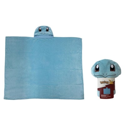 POKEMON SQUIRTLE COPERTA PILE CON CAPPUCCIO 120X150CM LYO