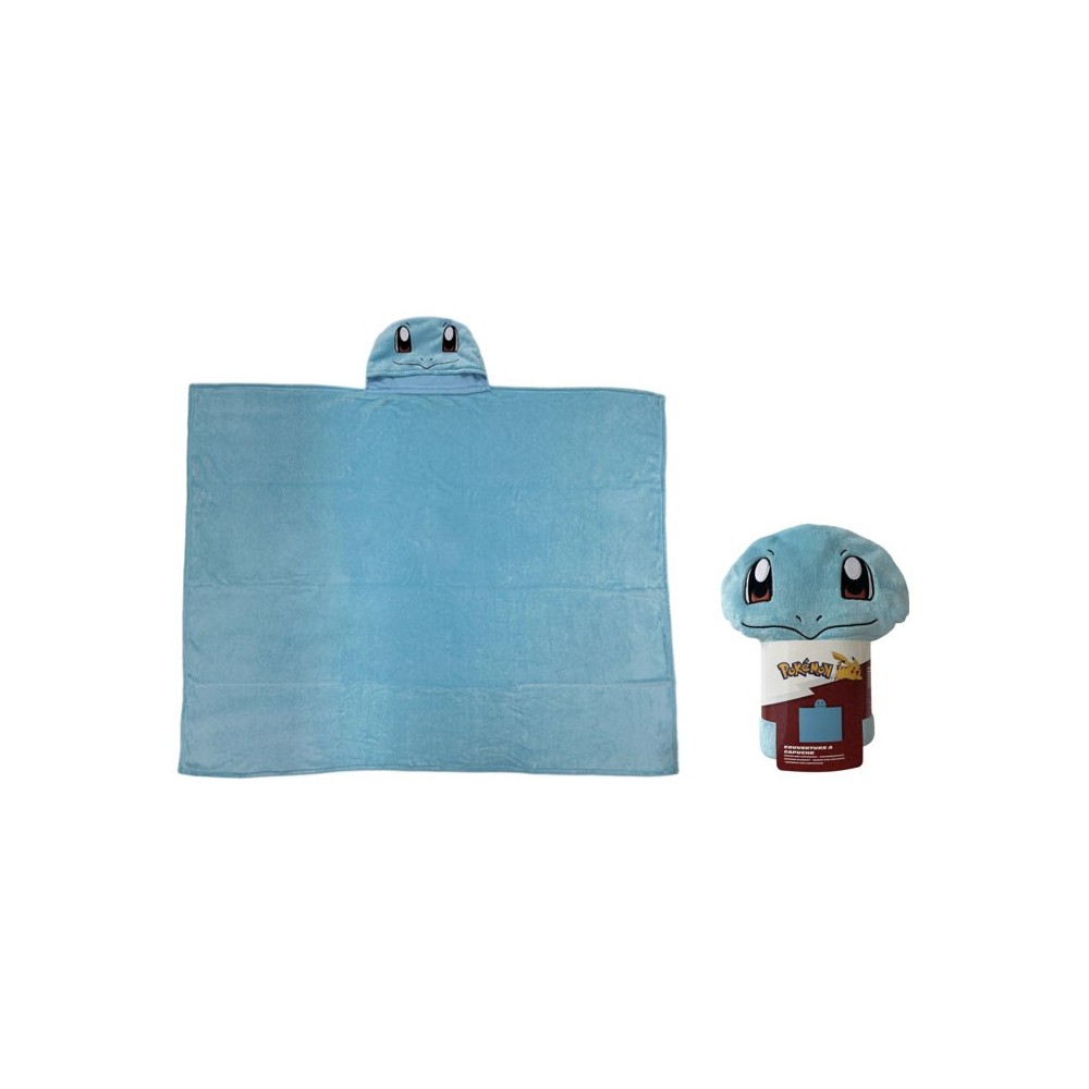 POKEMON SQUIRTLE COPERTA PILE CON CAPPUCCIO 120X150CM LYO
