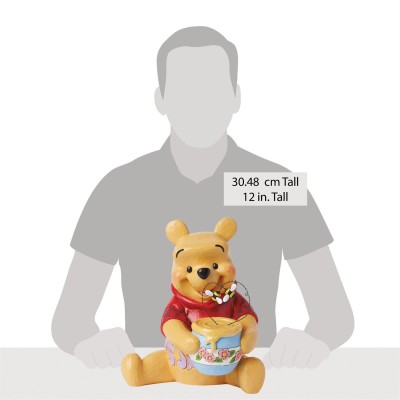 WINNIE THE POOH CON MIELE E API STATUA 30CM FIGURE ENESCO