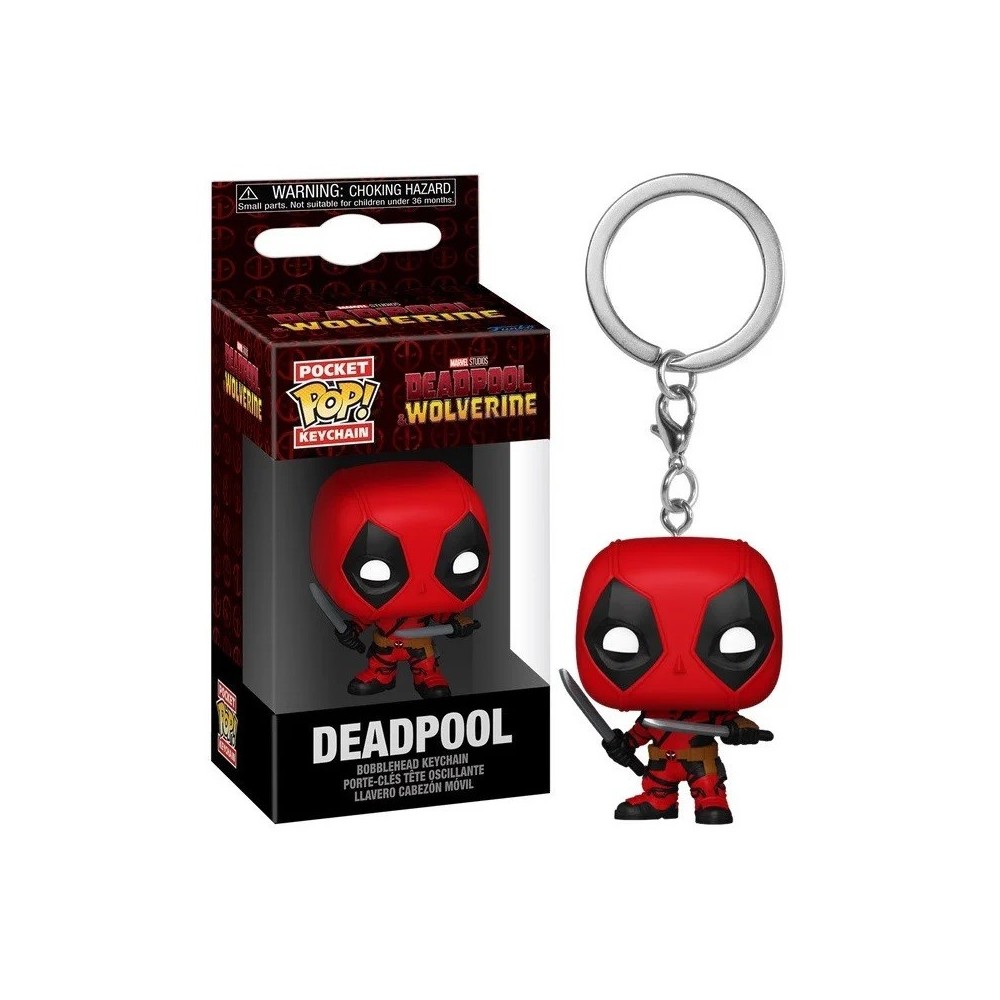 MARVEL DEADPOOL AND WOLVERINE POCKET POP! DEADPOOL KEYCHAIN PORTACHIAVI FUNKO