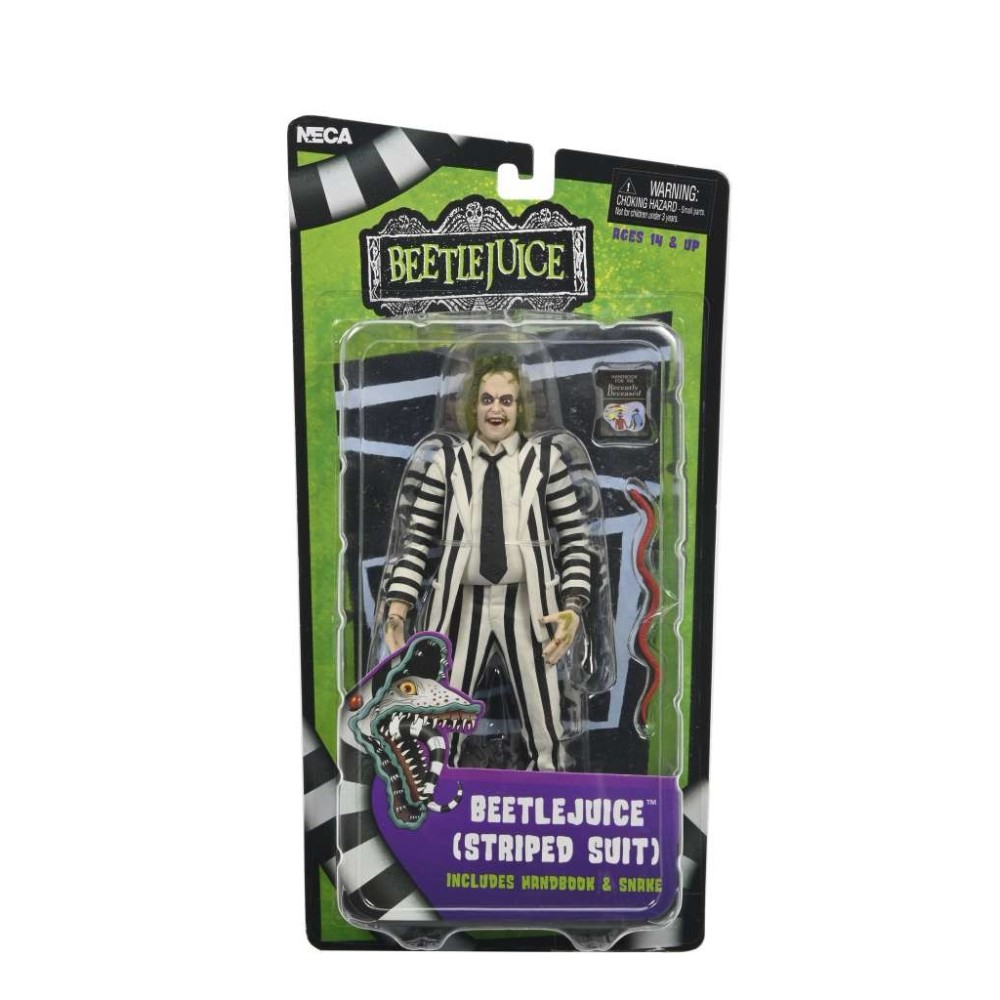 NECA BEETLEJUICE 1988 STRIPED SUIT 17CM ACTION FIGURE