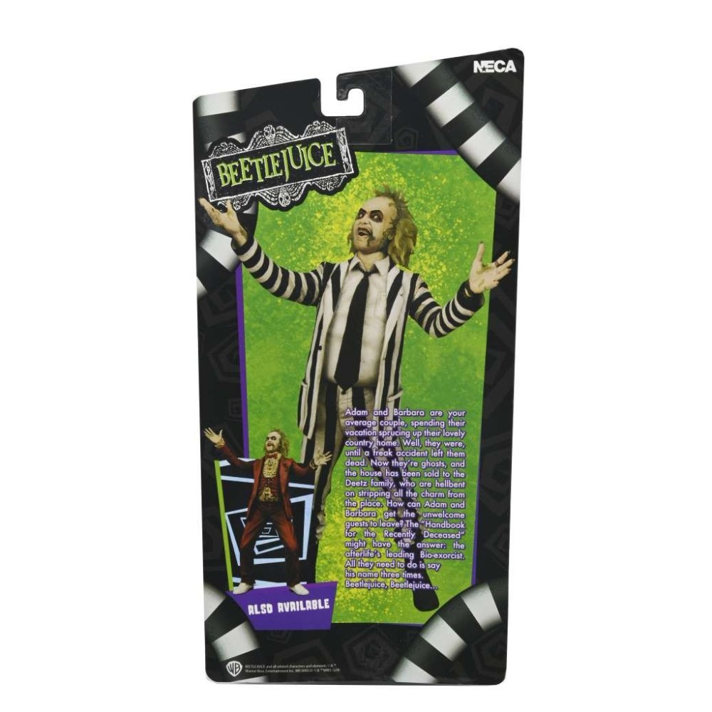 NECA BEETLEJUICE 1988 STRIPED SUIT 17CM ACTION FIGURE