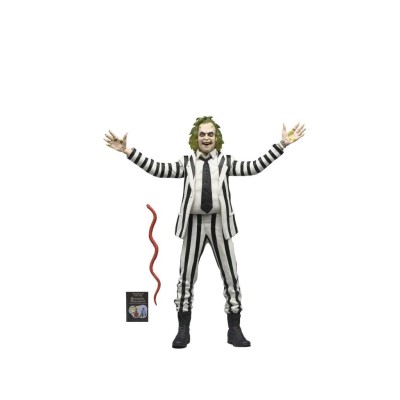NECA BEETLEJUICE 1988 STRIPED SUIT 17CM ACTION FIGURE