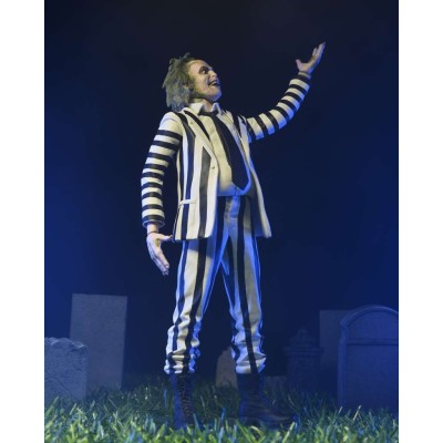 BEETLEJUICE 1988 STRIPED SUIT ACTION FIGURE NECA