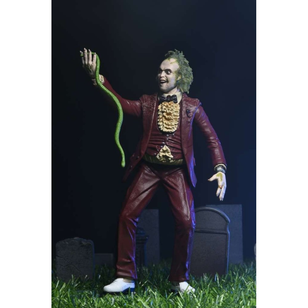 NECA BEETLEJUICE 1988 RED TUXEDO 17CM ACTION FIGURE