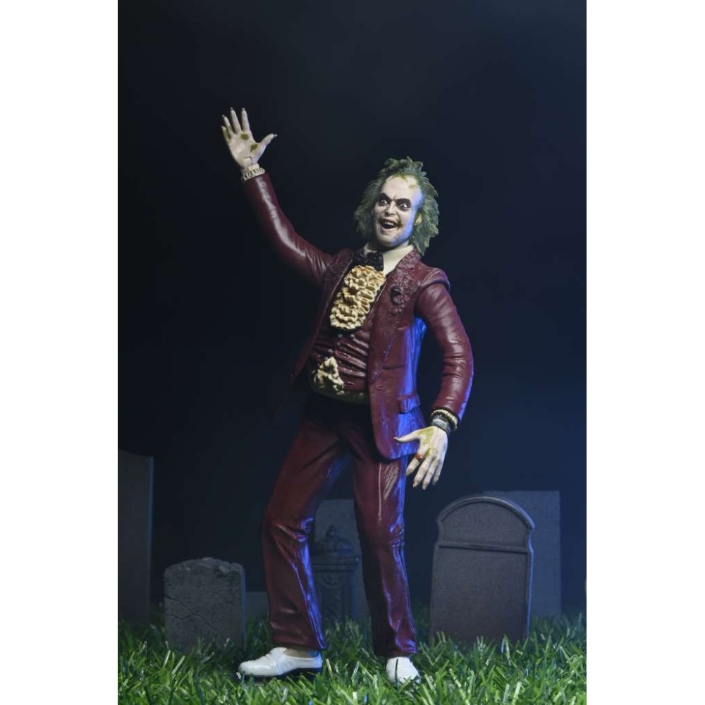 BEETLEJUICE 1988 RED TUXEDO ACTION FIGURE NECA