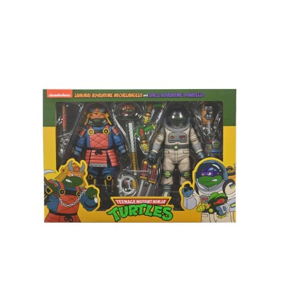 TEENAGE MUTANT NINJA TURTLES SAMURAI MICHELANGELO & SPACE DONATELLO ACTION FIGURE NECA