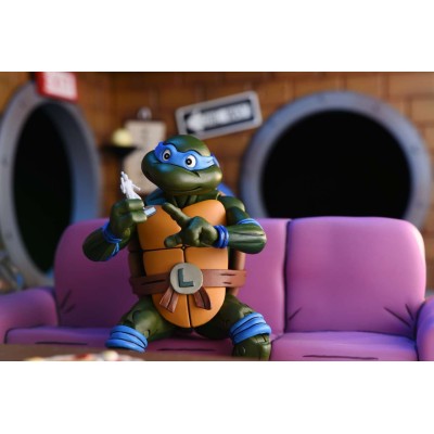 TEENAGE MUTANT NINJA TURTLES CARTOON LEONARDO ULTIMATE ACTION FIGURE NECA