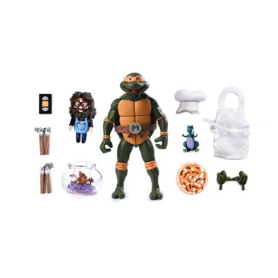 TEENAGE MUTANT NINJA TURTLES CARTOON MICHELANGELO ULTIMATE ACTION FIGURE NECA