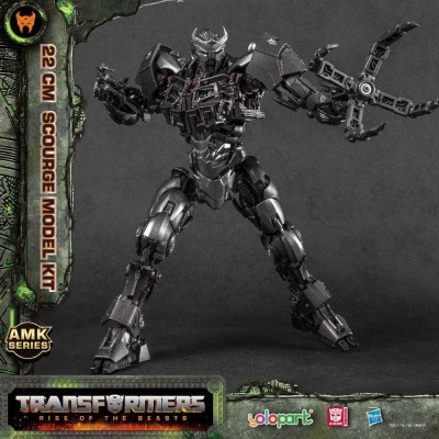 TRANSFORMERS RISE OF THE BEASTS SCOURGE MODEL KIT 22CM AMK SERIES ACTION FIGURE YOLOPARK