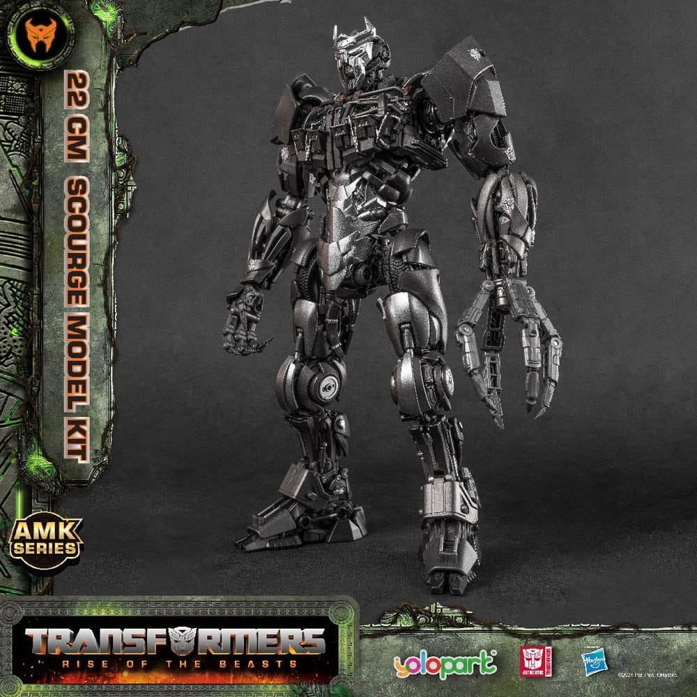 YOLOPARK TRANSFORMERS RISE OF THE BEASTS AMK SERIES SCOURGE MODEL KIT 22CM ACTION FIGURE