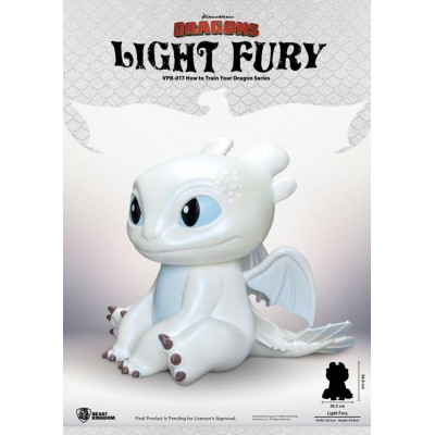 BEAST KINGDOM HOW TO TRAIN YOUR DRAGON LIGHT FURY VINYL PIGGY BANK VELVET VERS. STATUE FIGURE