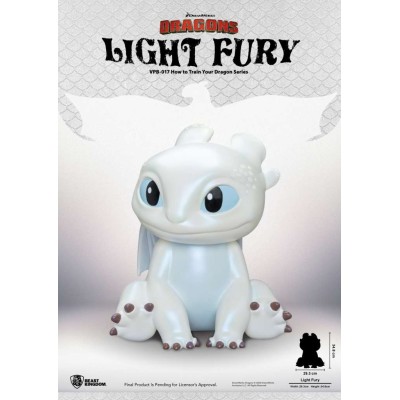 HOW TO TRAIN YOUR DRAGON LIGHT FURY VINYL BANK STATUA FIGURE SALVADANAIO BEAST KINGDOM