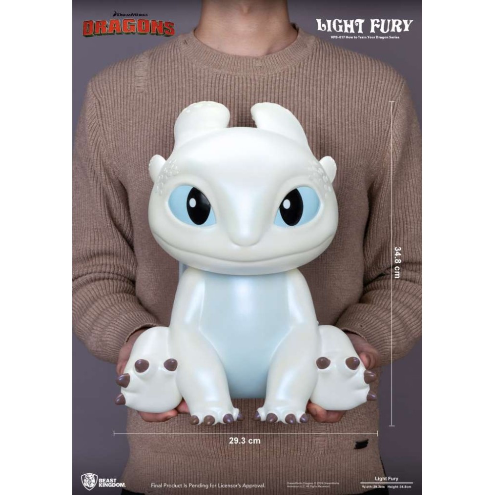 HOW TO TRAIN YOUR DRAGON LIGHT FURY VINYL BANK STATUA FIGURE SALVADANAIO BEAST KINGDOM