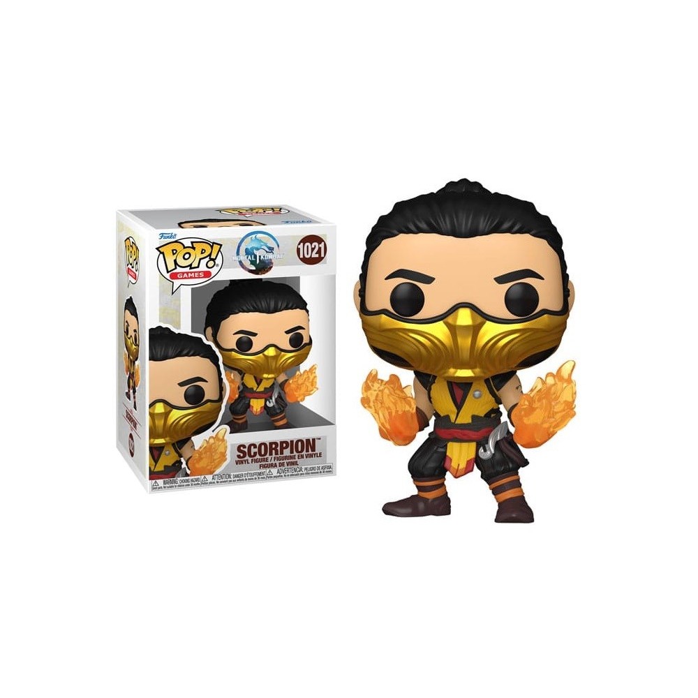 FUNKO POP! MORTAL KOMBAT 1 SCORPION BOBBLE HEAD FIGURE FUNKO