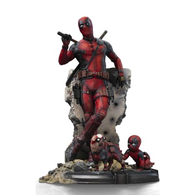 DEADPOOL & WOLVERINE ART SCALE DEADPOOL 1/10 STATUA FIGURE IRON STUDIOS