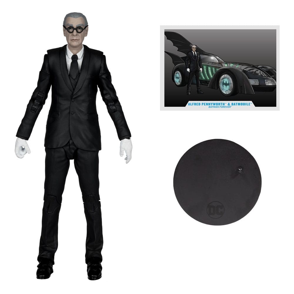 DC MULTIVERSE VEHICLE BATMAN FOREVER ALFRED AND BATMOBILE 79CM ACTION FIGURE MC FARLANE