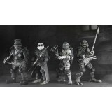 NECA UNIVERSAL MONSTERS X TMNT TEENAGE MUTANT NINJA TURTLES BLACK AND WHITE 4-PACK ACTION FIGURES