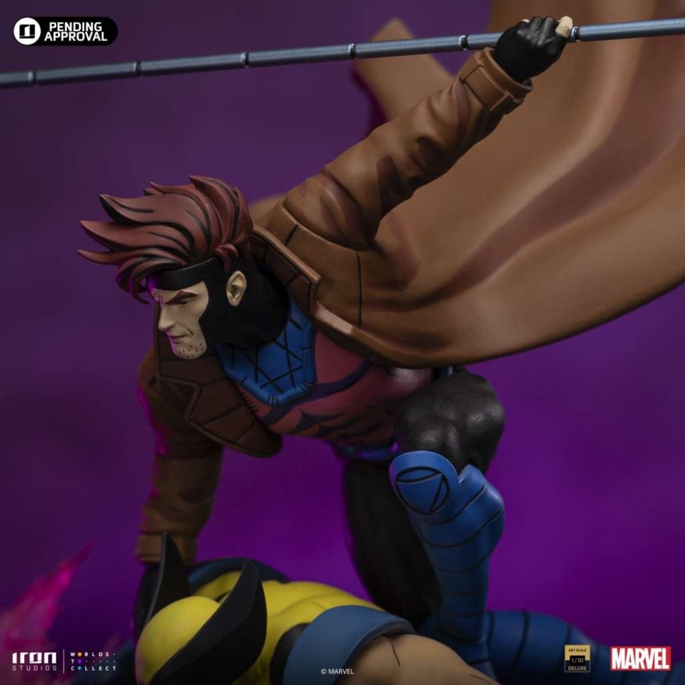 IRON STUDIOS X-MEN 97 WOLVERINE AND GAMBIT ART SCALE DELUXE 1/10 STATUE FIGURE