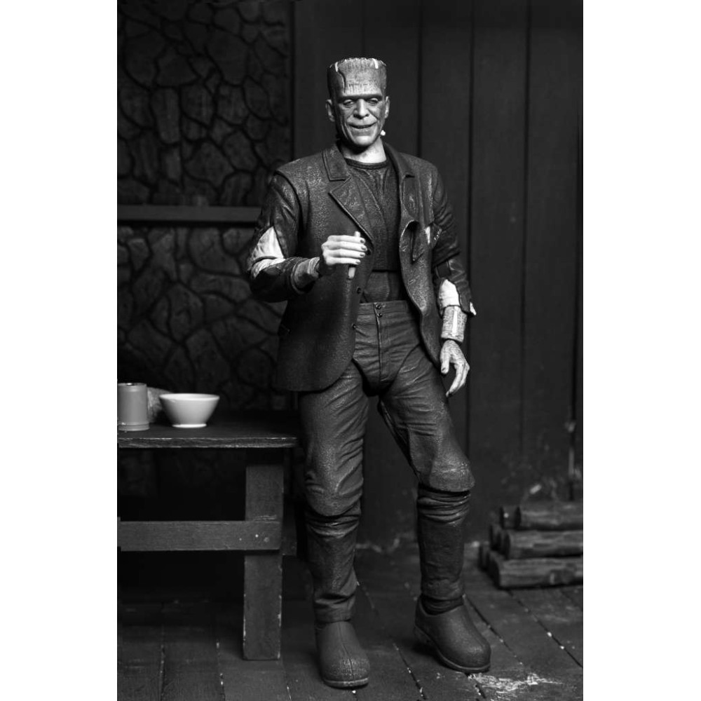 UNIVERSAL MONSTERS FRANKENSTEIN MONSTER ULTIMATE THE BRIDE OF FRANKENSTEIN BLACK AND WHITE ACTION FIGURE NECA