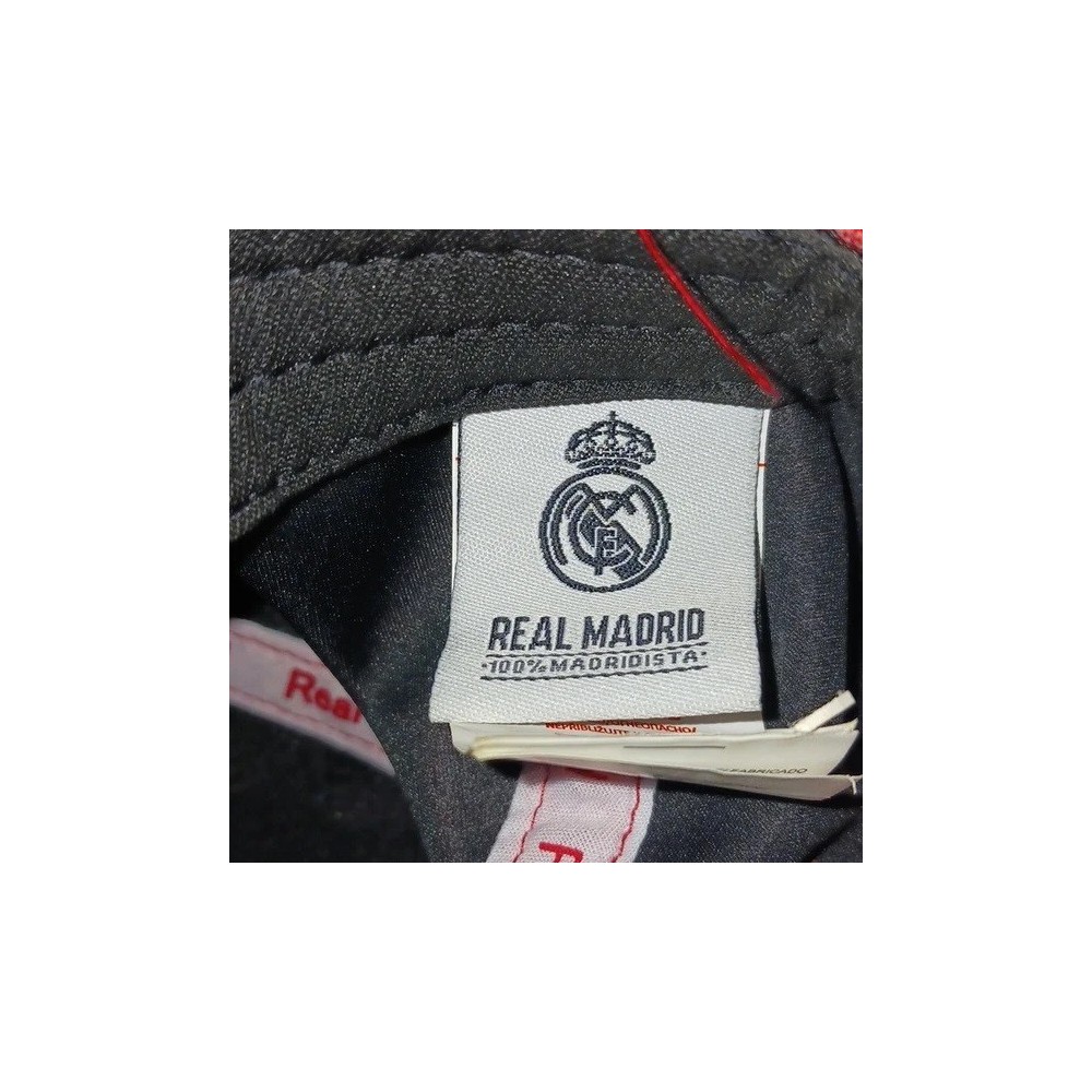 REAL MADRID UFFICIALE LOGO GRIGIO CAPPELLO NERO BASEBALL CAP