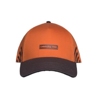 CHAINSAW MAN BLACK AND ORANGE BASEBALL CAP CAPPELLO DIFUZED