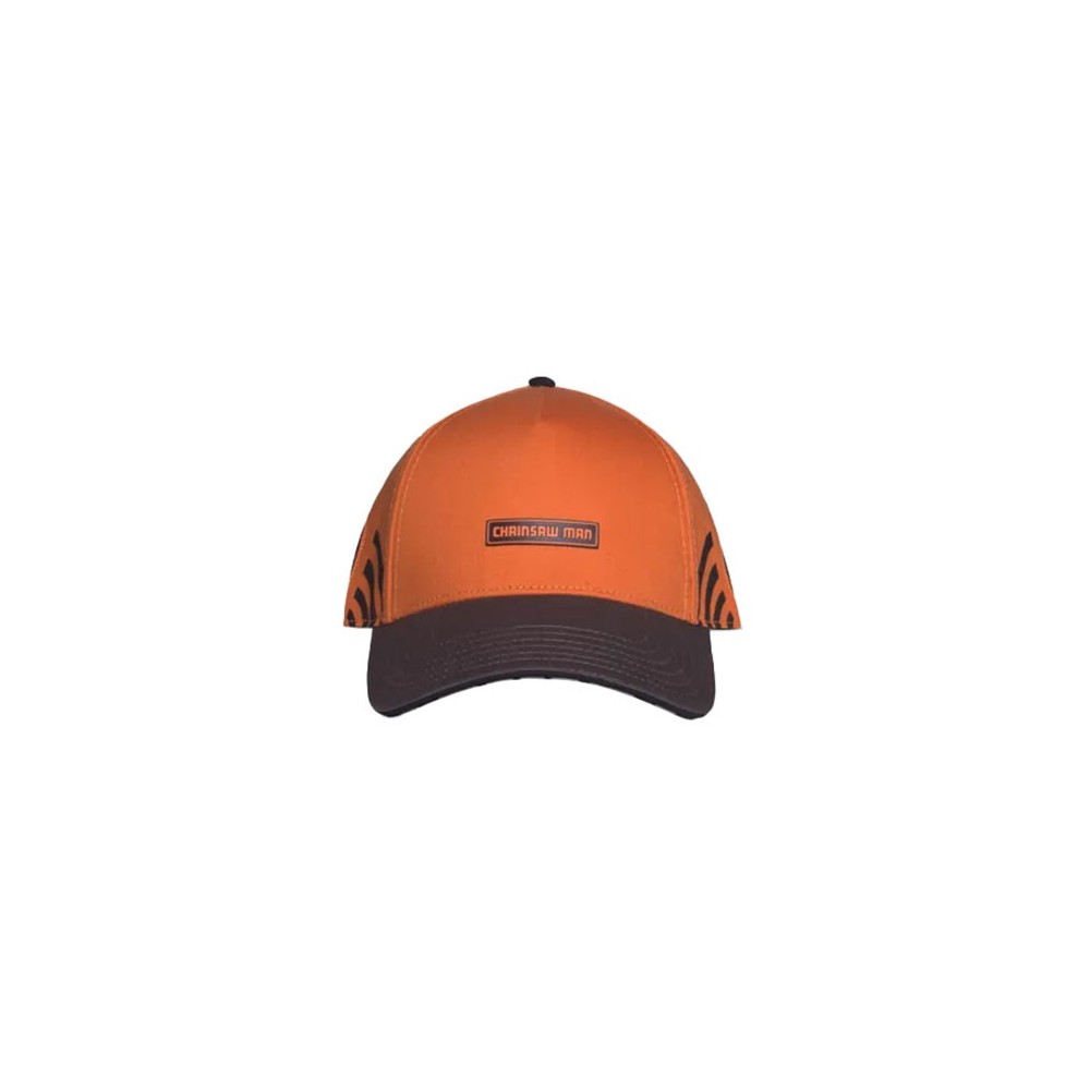 DIFUZED CHAINSAW MAN BLACK AND ORANGE BASEBALL CAP